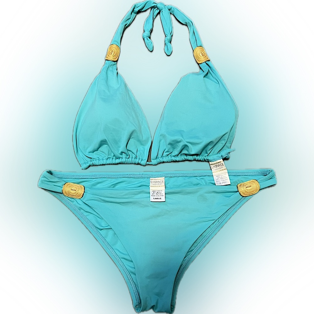 L*Space Deja Vu Bikini in Tiffany Blue